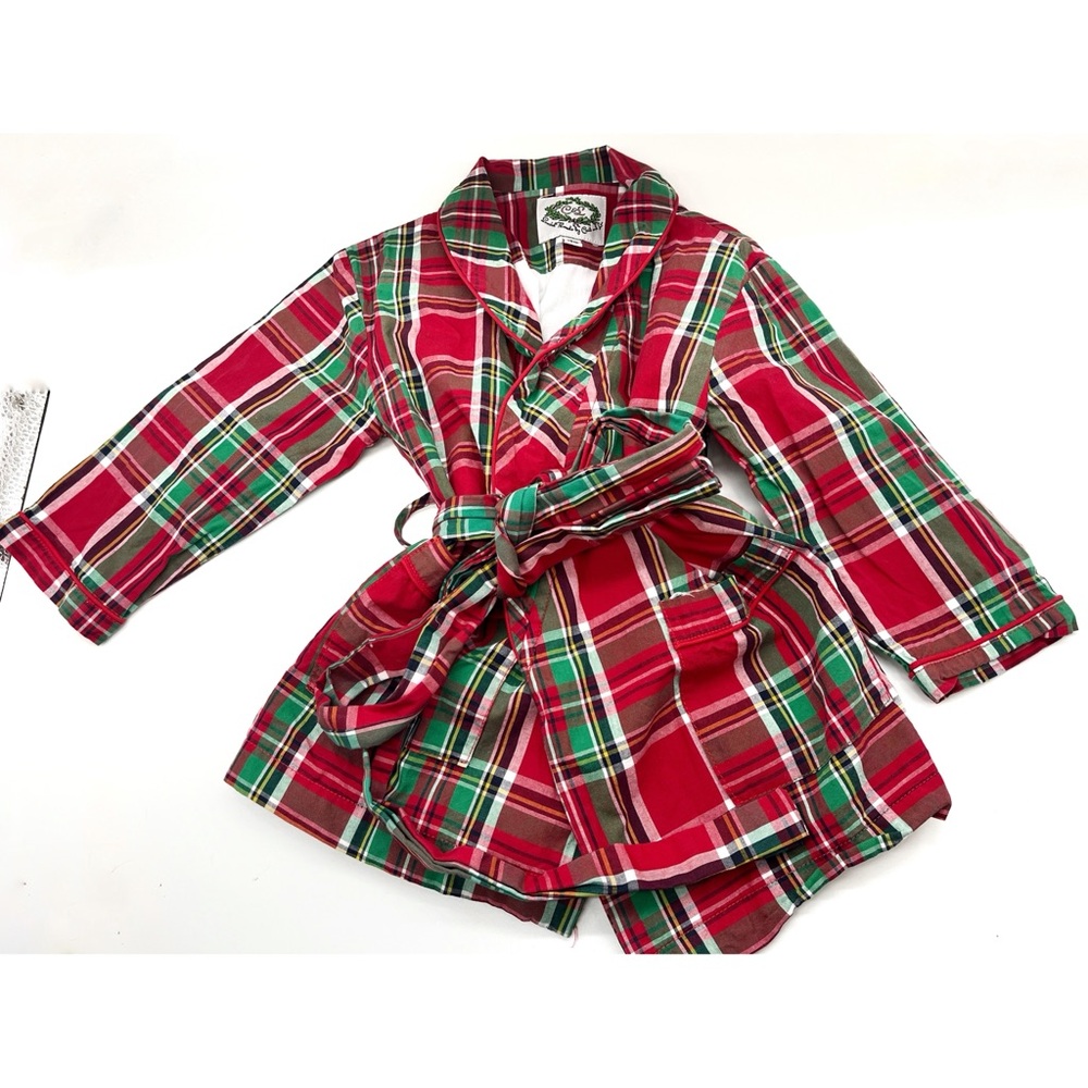 Cecil And Lou Boys Size 12 Months Christmas Robe Cotton Plate